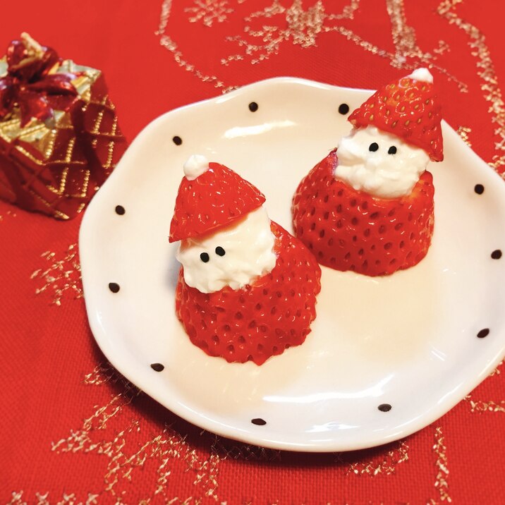 【離乳食】クリスマス★イチゴのヨーグルトサンタ